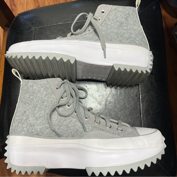 Converse Run Star Hike High Platform Sneakers Mens 8 women’s 9.5 Unisex gray - Picture 2 of 6